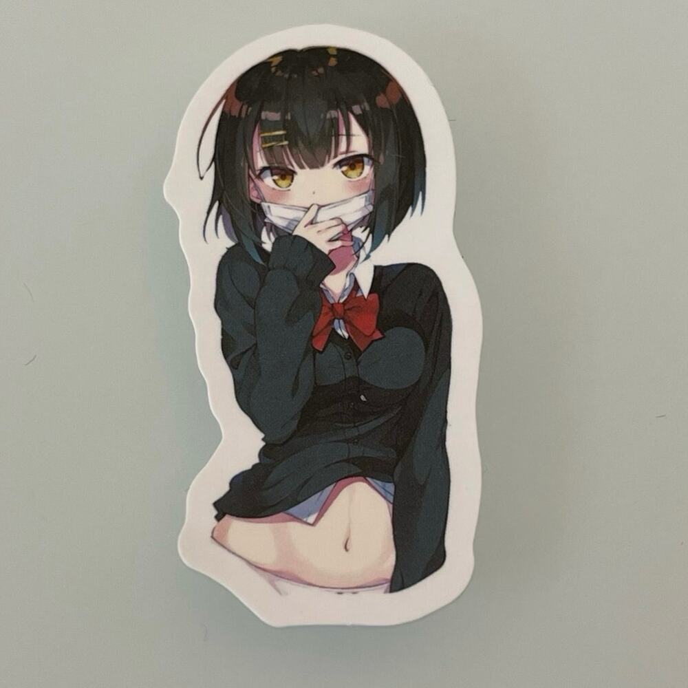 5/$10 Waterproof Vinyl Sticker Anime Mask Girl